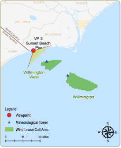 The distance from the Sunset Beach Pier to the nearest Tower is 13.16 & 33.81 Miles to the second tower. The distance from Holden Beach would be approximately 10 miles. 